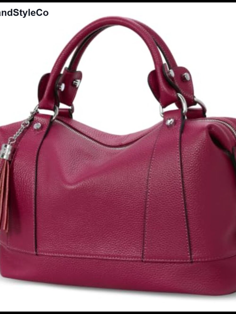 Genuine Leather Satchel Purse Top Handle Crossbody Adjustable Strap Tote